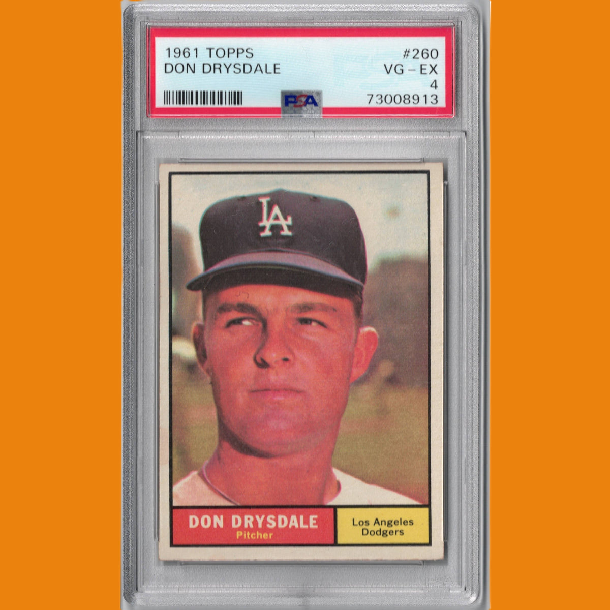 1961 Topps Don Drysdale #260 PSA 4
