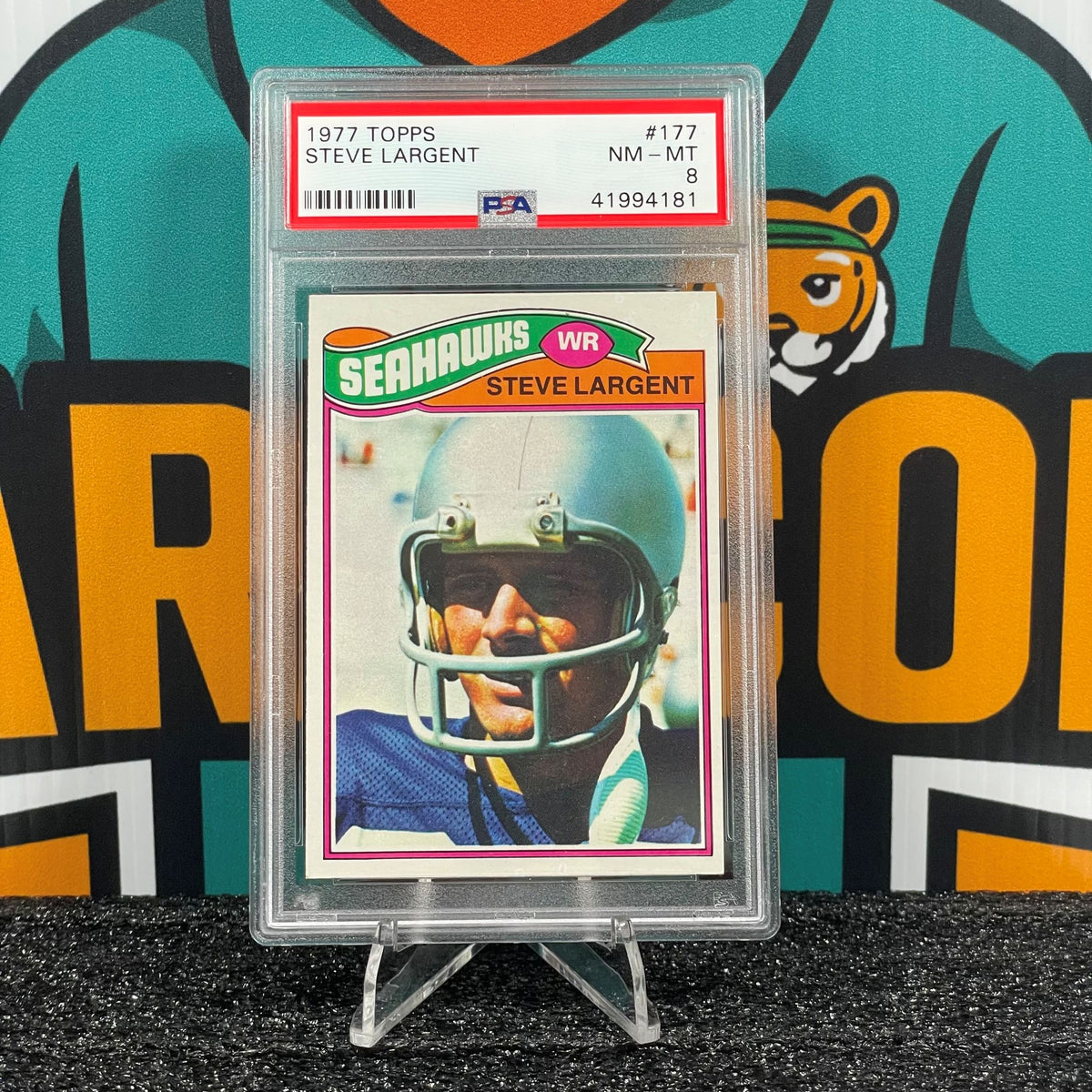 1977 Topps Steve Largent #177 RC PSA 8 Seattle Seahawks Rookie Card