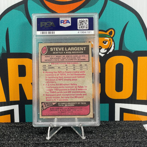 1977 Topps Steve Largent #177 RC PSA 8 Seattle Seahawks Rookie Card