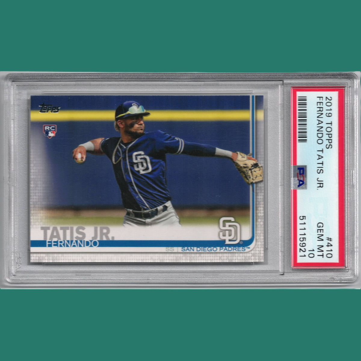 2019 Topps Fernando Tatis Jr. Rookie Card PSA 10