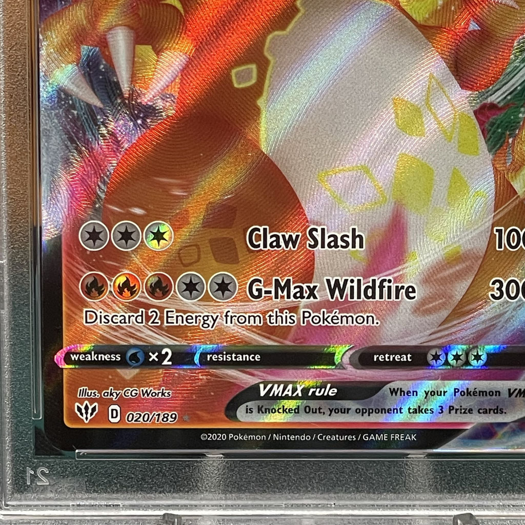 2020 Pokémon Sword & Shield Darkness Ablaze FA/Charizard VMAX #020 PSA 10