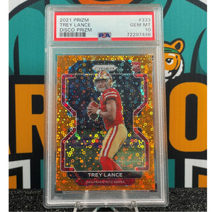 2021 Panini Prizm Trey Lance Disco Prizm #333 RC PSA 10 San Francisco 49ers Rookie Card