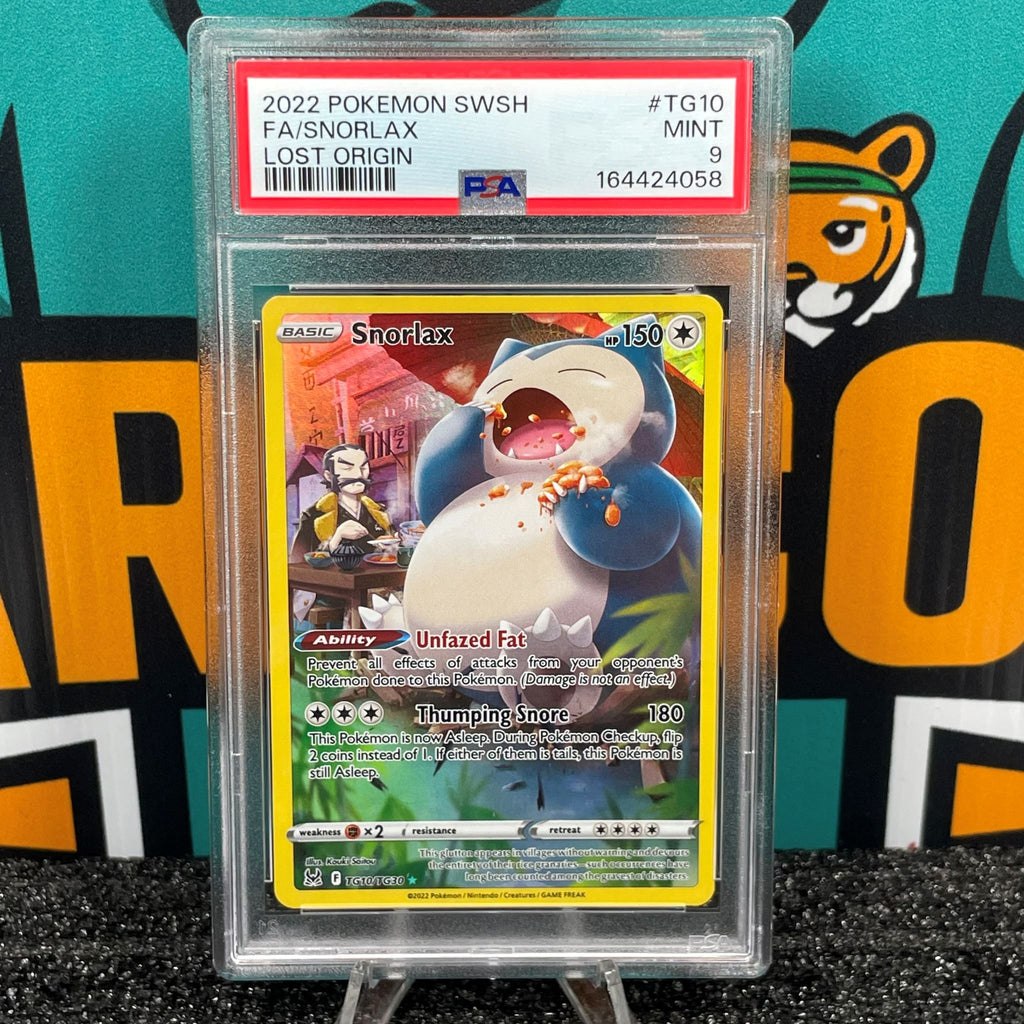 2022 Pokémon Sword & Shield: Lost Origin FA/Snorlax Trainer Gallery #TG10 PSA 9