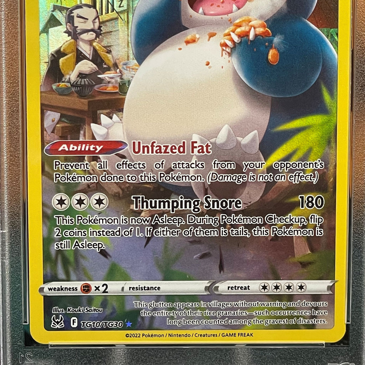 2022 Pokémon Sword & Shield: Lost Origin FA/Snorlax Trainer Gallery #TG10 PSA 9