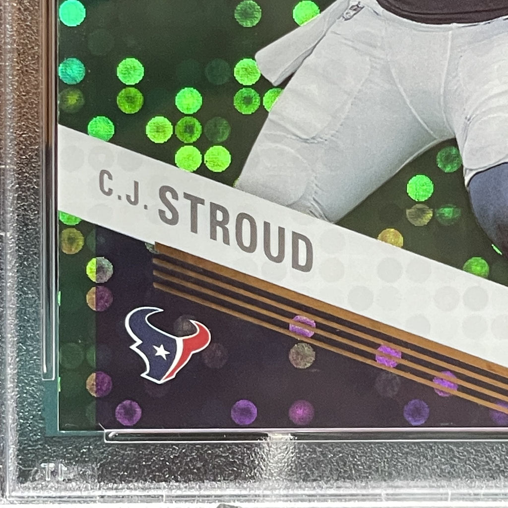 2023 Donruss Elite CJ Stroud Green Disco #112 RC PSA 9 Houston Texans Rookie Card