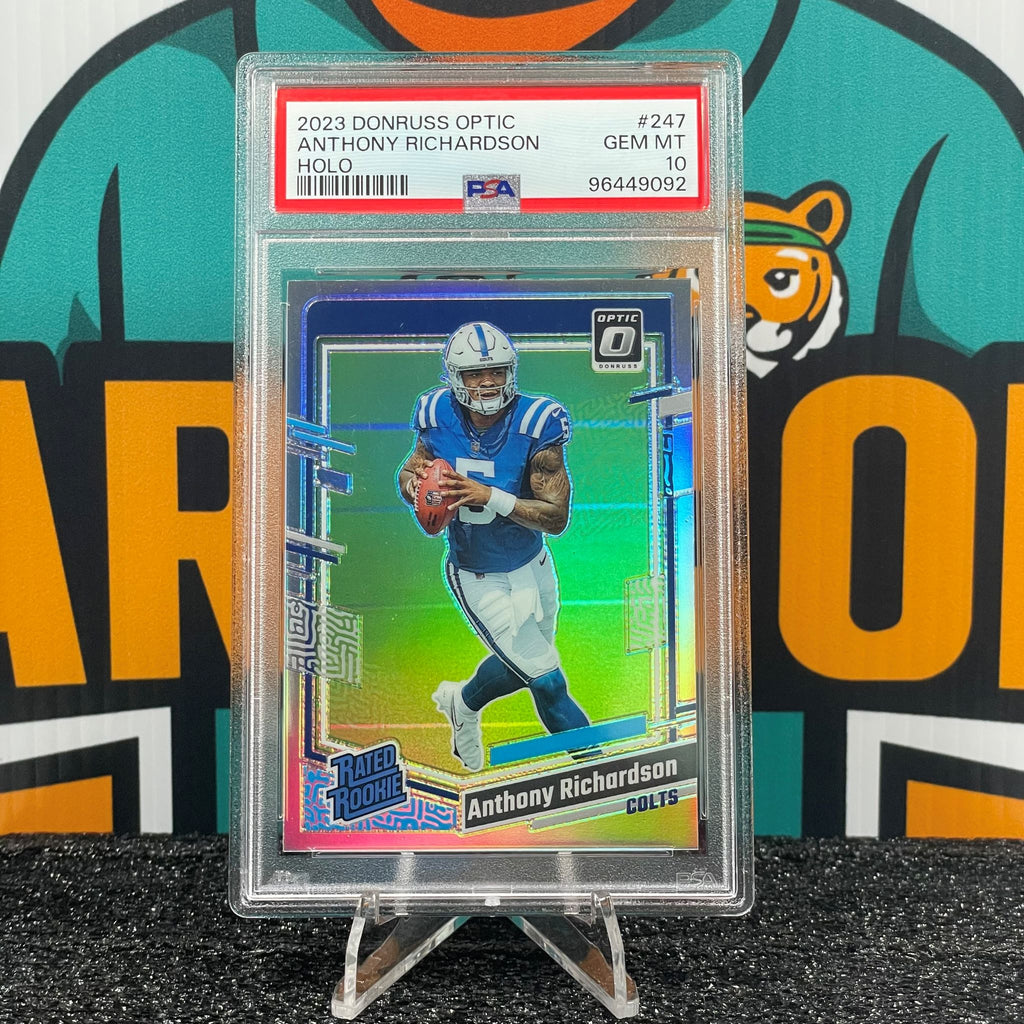 2023 Donruss Optic Anthony Richardson Holo #247 RC PSA 10 Indianapolis Colts Rookie Card