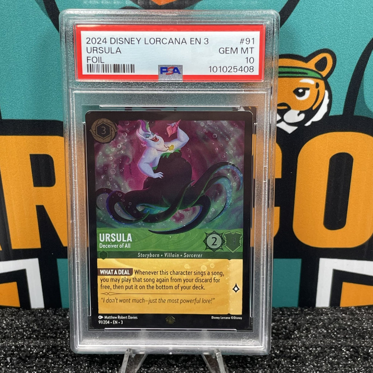 2024 Disney Lorcana Ursula Legendary Foil #91 PSA 10