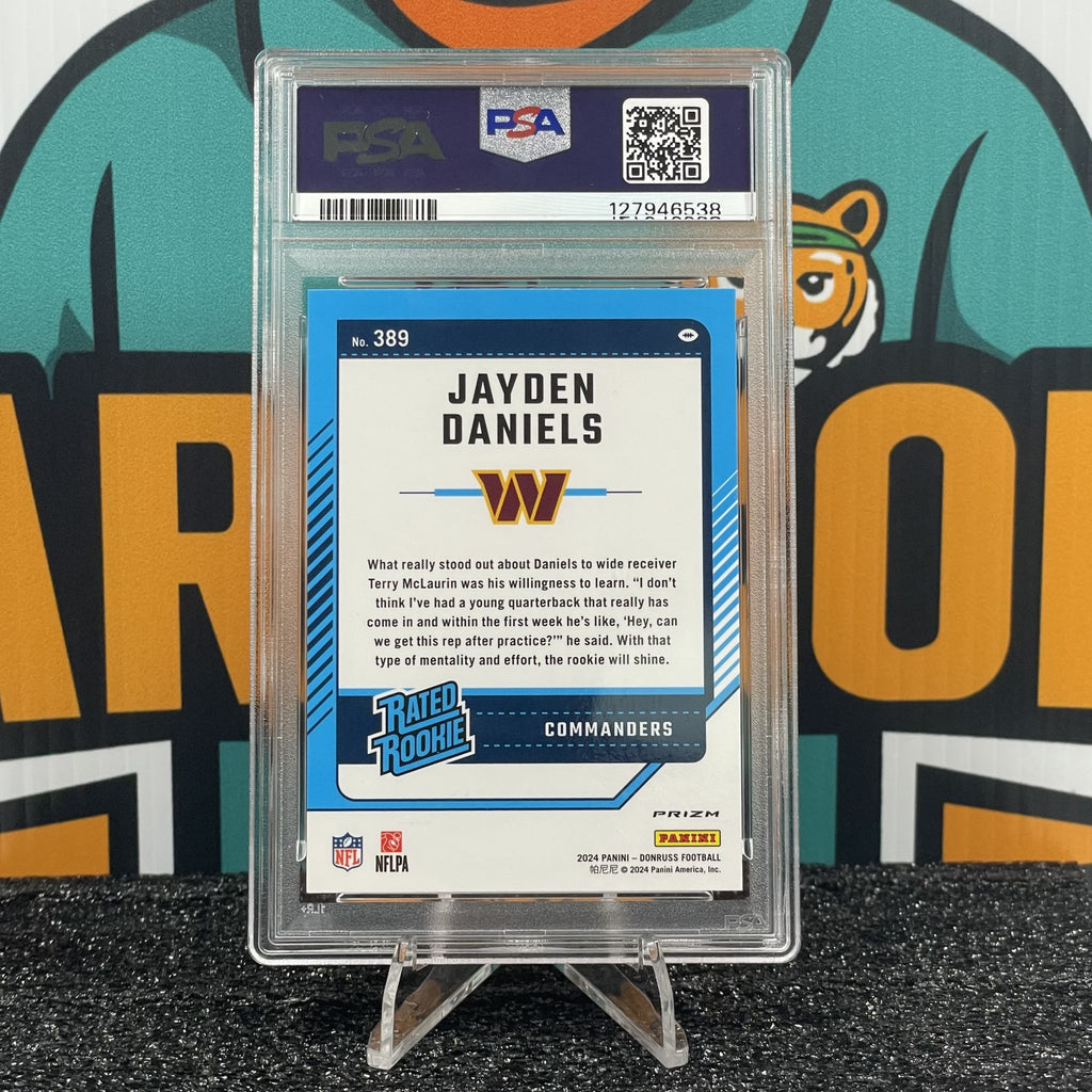 2024 Donruss Jayden Daniels Optic Preview Pink Parallel #389 RC PSA 10 Washington Commanders Rookie Card