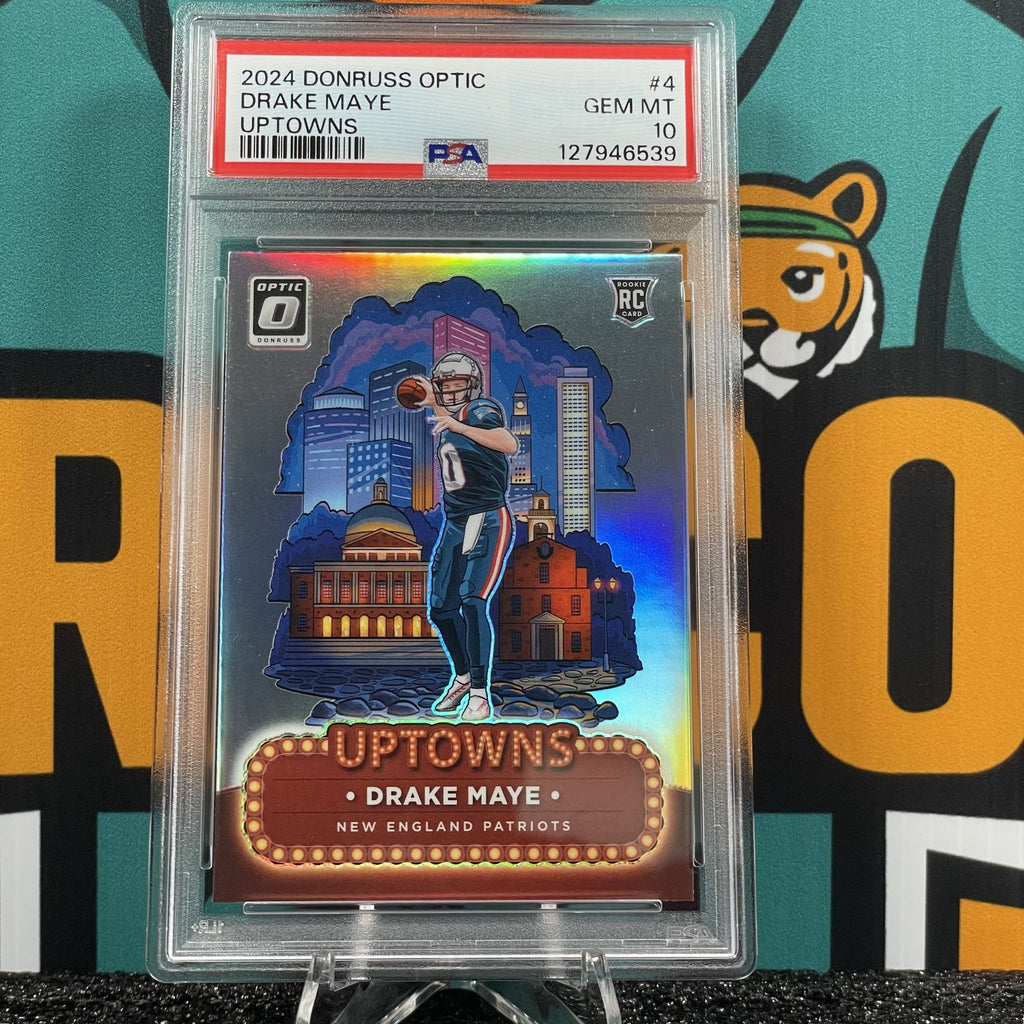 2024 Donruss Optic Drake Maye SSP Uptown Insert #4 RC PSA 10 New England Patriots Rookie Card