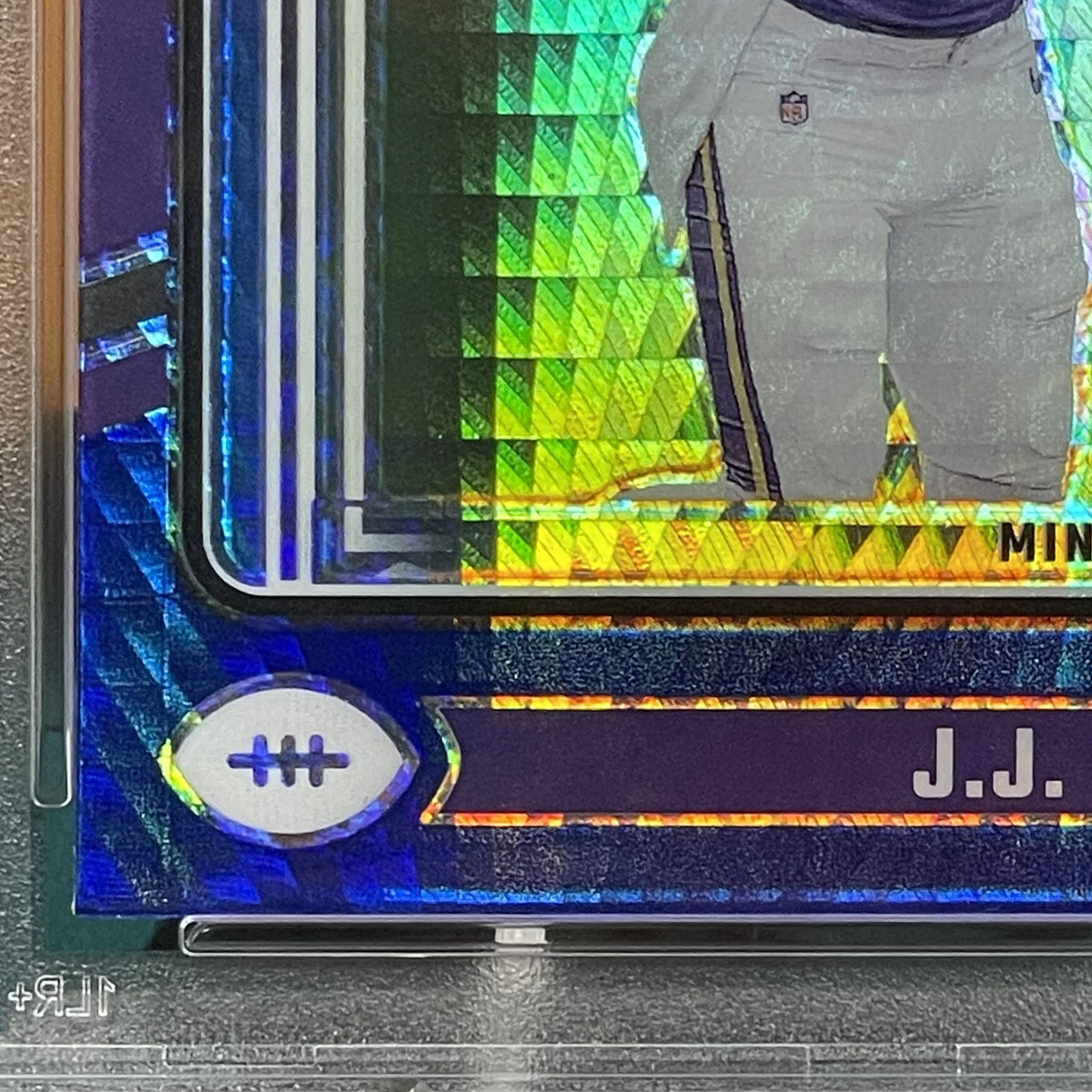 2024 Donruss Optic JJ McCarthy Blue Hyper Parallel #235 RC PSA 10 Minnesota Vikings Rookie Card