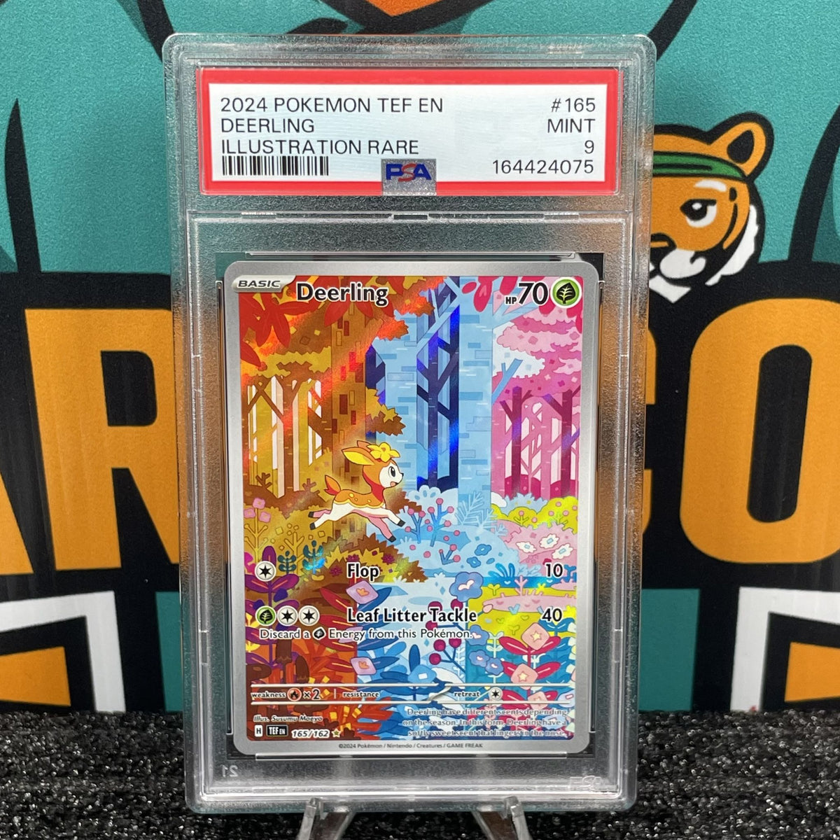 2024 Pokémon Scarlet & Violet: Temporal Forces Deerling Illustration Rare #165 PSA 9