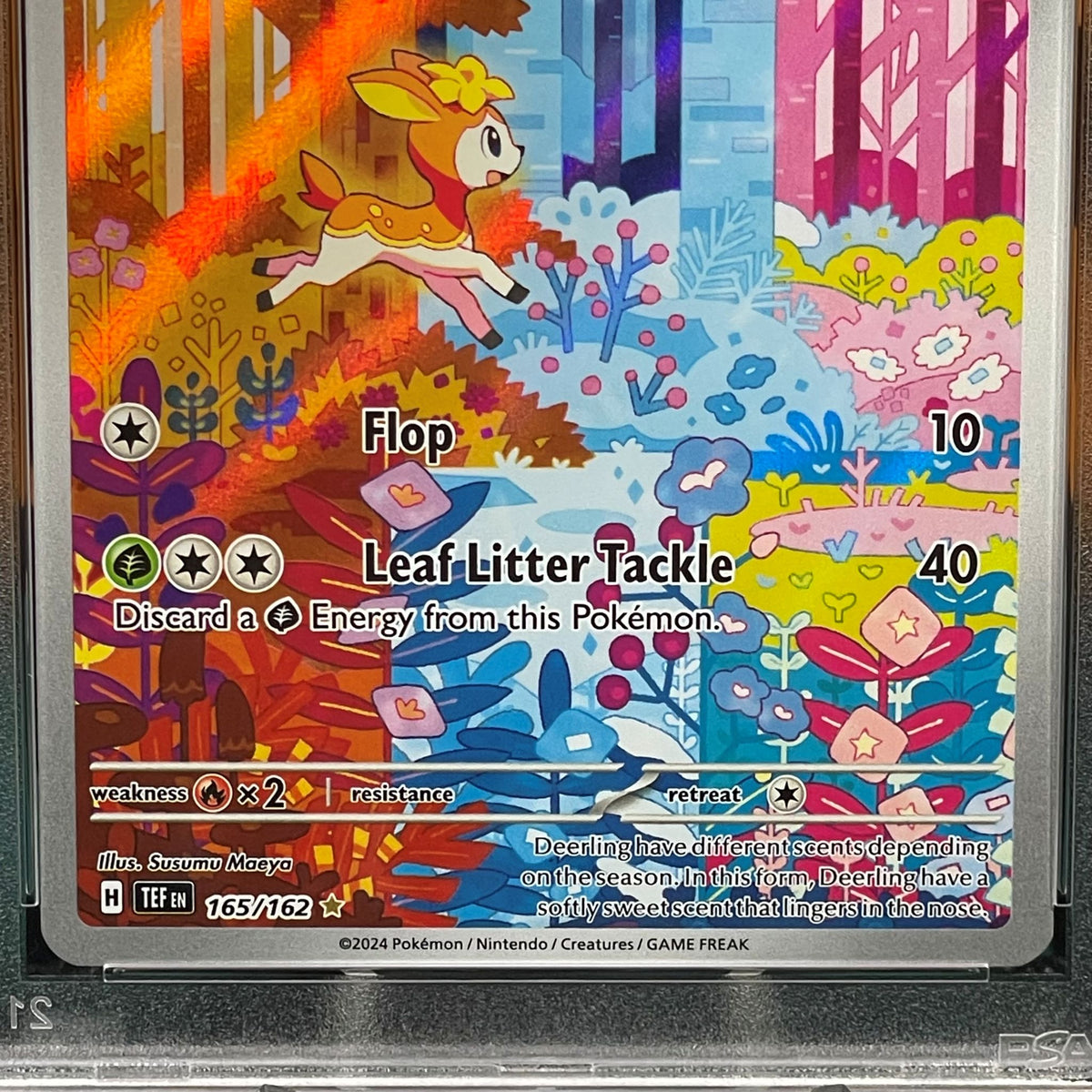 2024 Pokémon Scarlet & Violet: Temporal Forces Deerling Illustration Rare #165 PSA 9