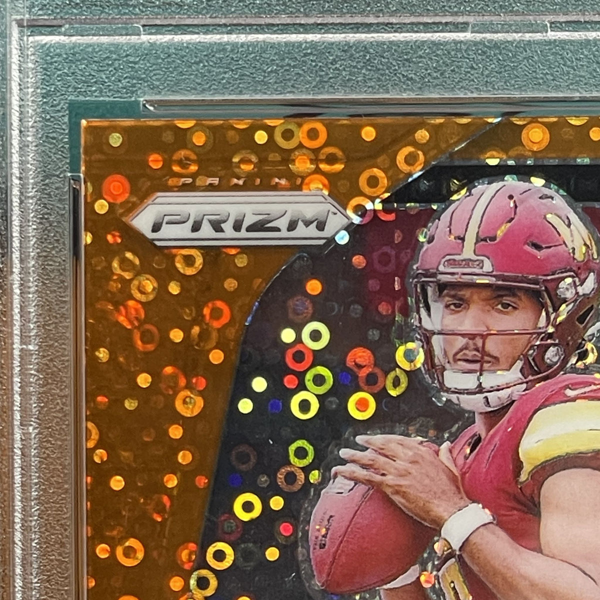 2024 Panini Prizm Jayden Daniels Orange Disco Prizm Parallel #347 RC PSA 10 Washington Commanders Rookie Card