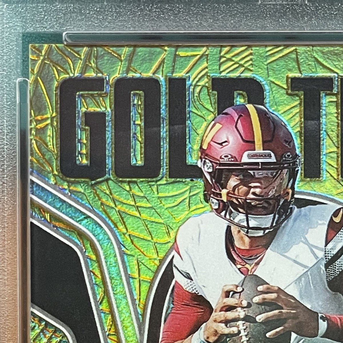 2024 Totally Certfied Jayden Daniels Gold Team-Mirror PLT #09/10 Gold Parallel #21 RC PSA 8 Washington Commanders Rookie Card