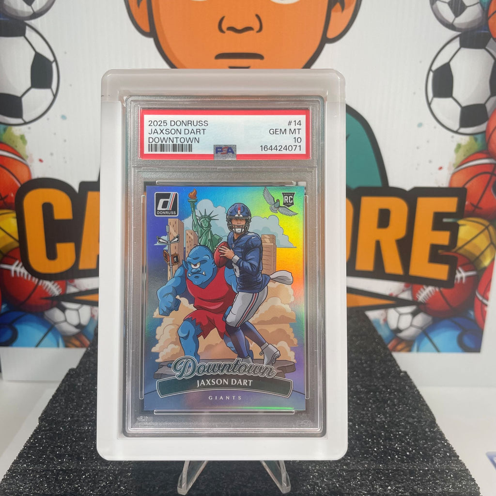 2025 Donruss Jaxson Dart SSP Downtown Insert #14 RC PSA 10 New York Giants Rookie Card
