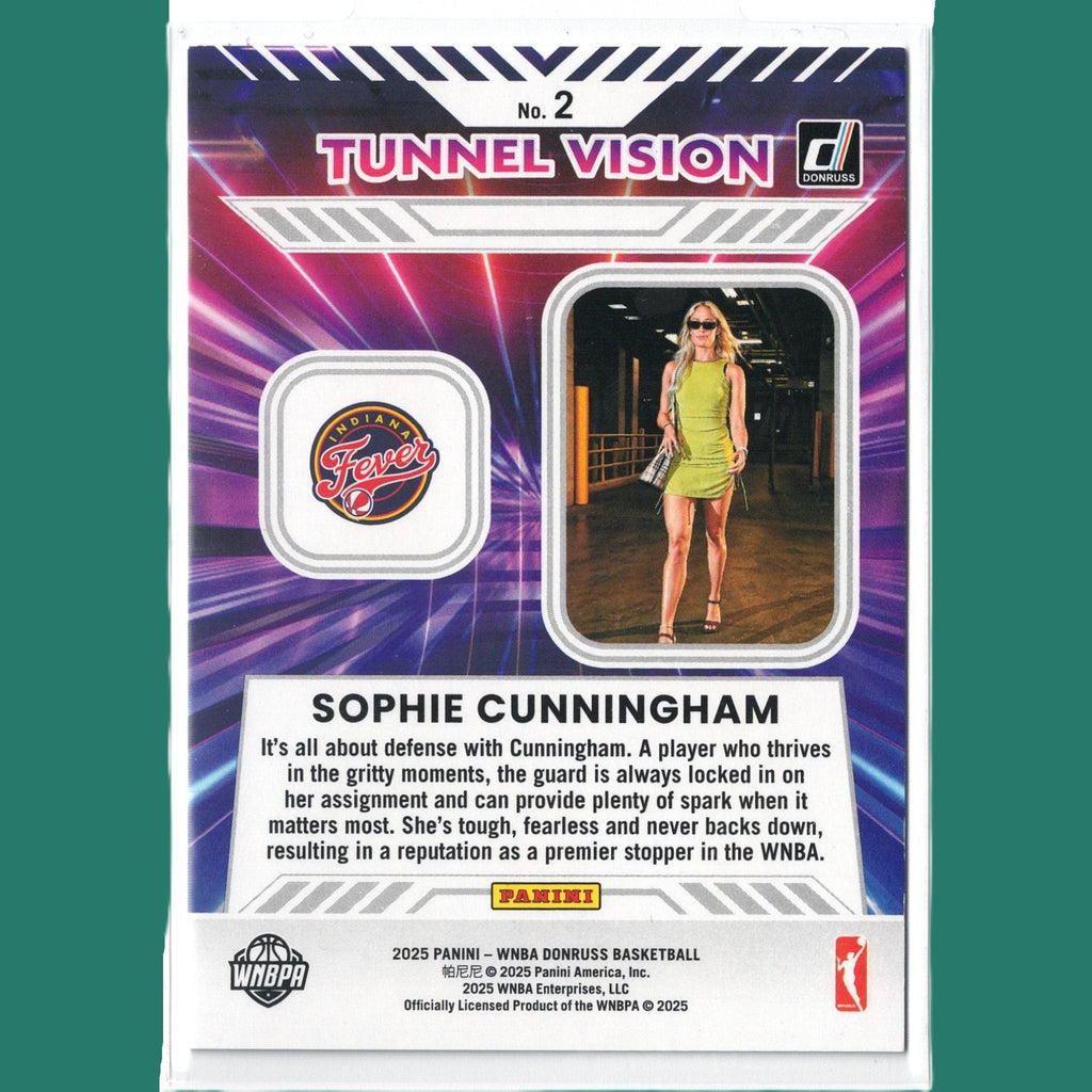 2025 Donruss WNBA Sophie Cunningham Tunnel Vision Holo Laser /99