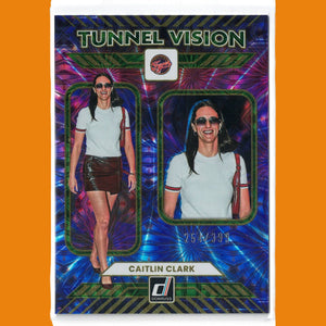 2025 Donruss WNBA Caitlin Clark Tunnel Vision Green Fireworks /399