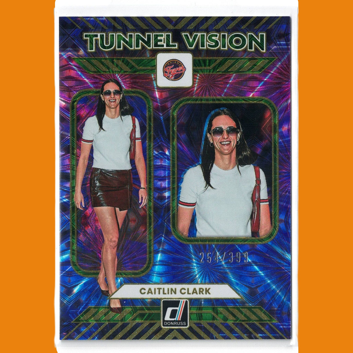 2025 Donruss WNBA Caitlin Clark Tunnel Vision Green Fireworks /399