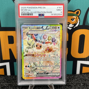 2025 Pokémon Scarlet & Violet: Prismatic Evolutions Eevee ex Special Illustration Rare #167 PSA 9