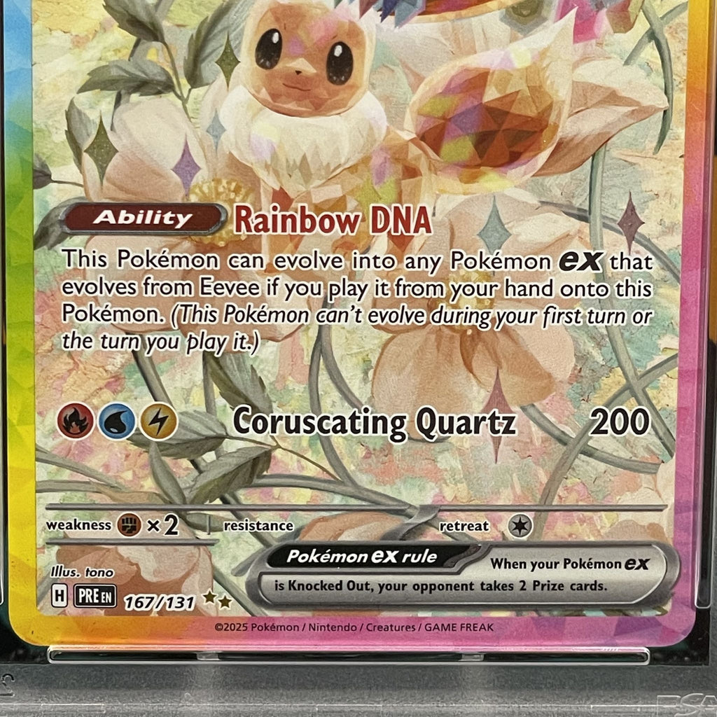 2025 Pokémon Scarlet & Violet: Prismatic Evolutions Eevee ex Special Illustration Rare #167 PSA 9