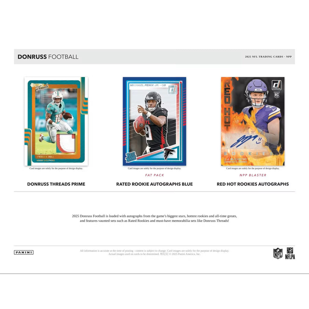 2025 Donruss NFL Football Mega Box – Find 1 Autograph or Memorabilia Card! Per Box, On Average
