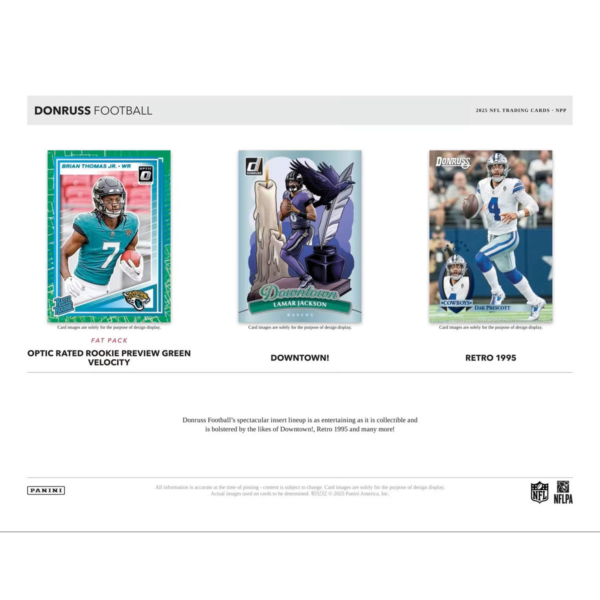 2025 Donruss NFL Football Mega Box – Find 1 Autograph or Memorabilia Card! Per Box, On Average