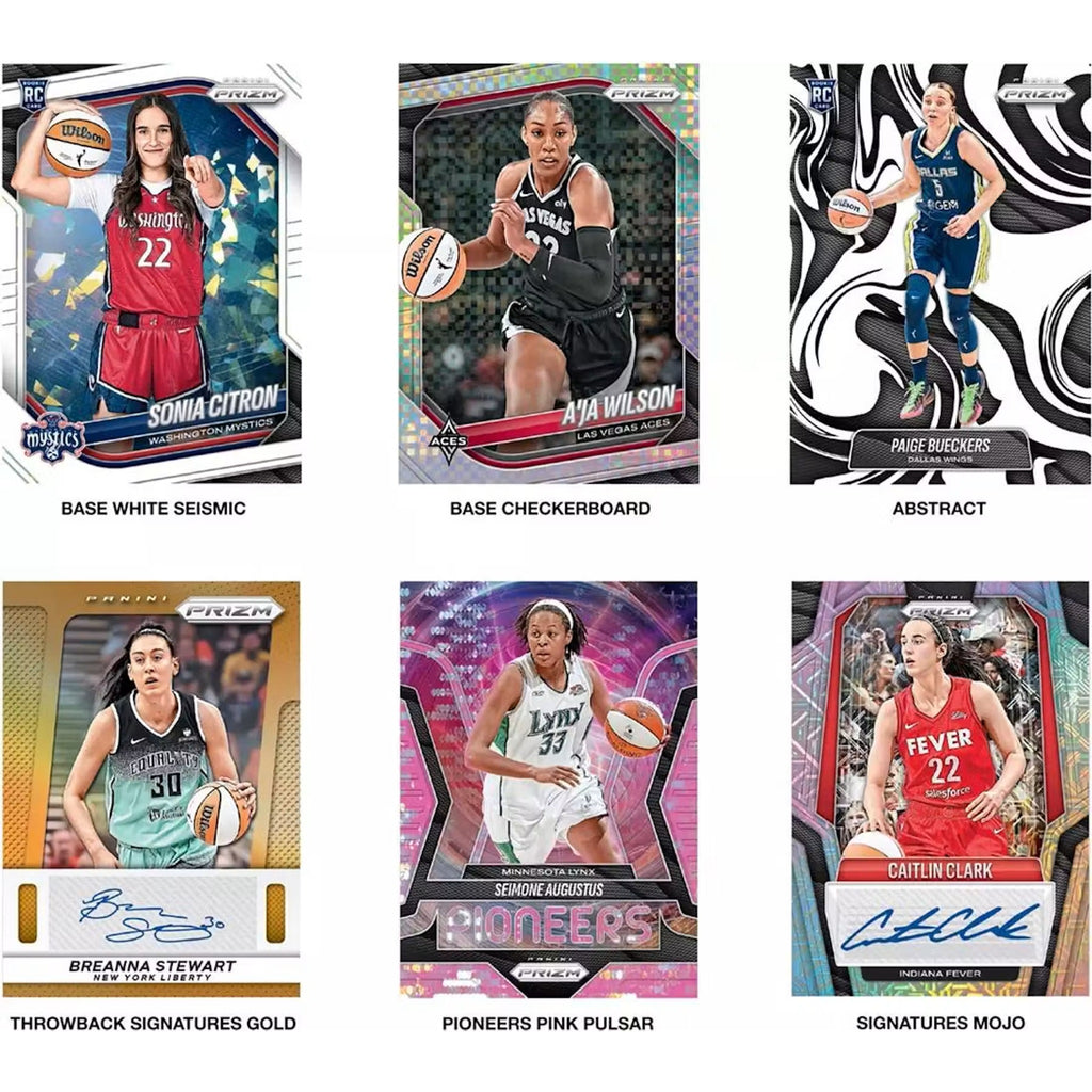 2025 Panini Prizm WNBA Basketball Mega Box – White Seismic & SSP Abstract