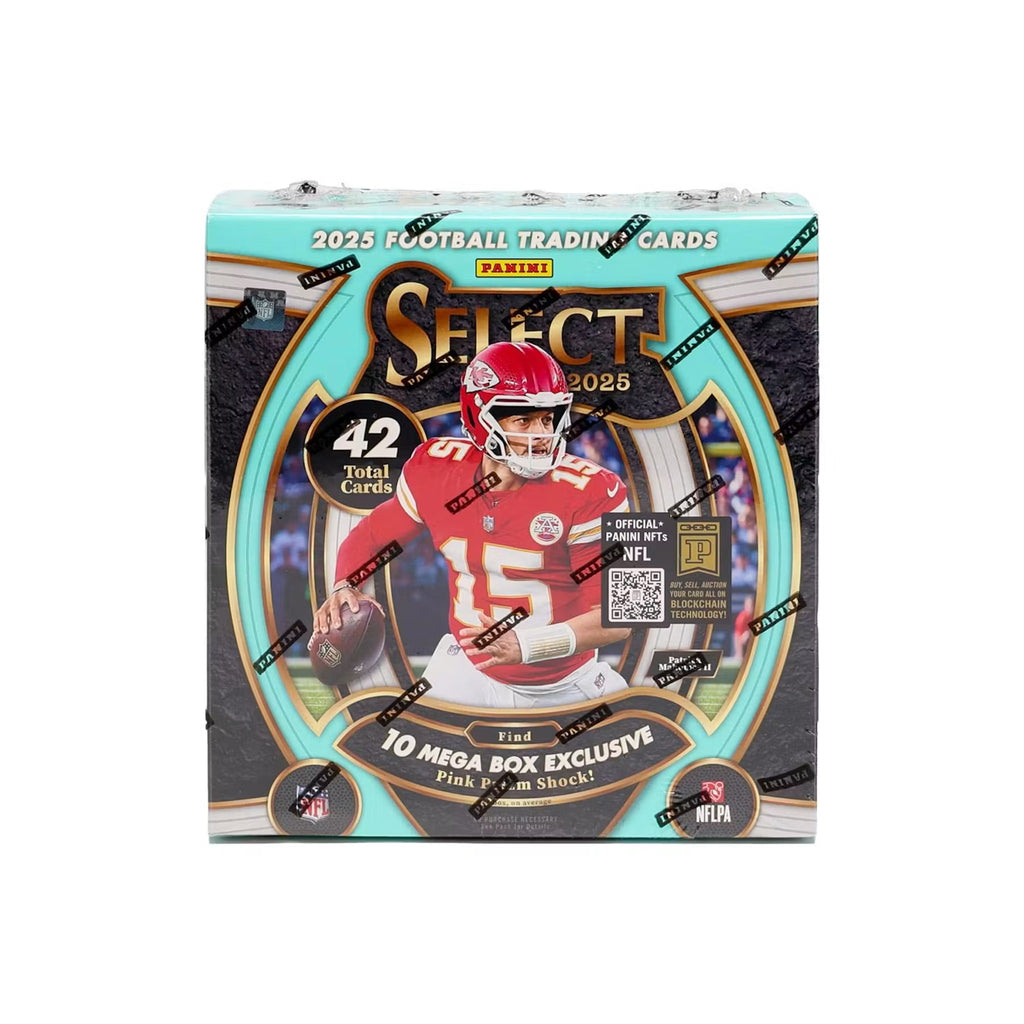 2025 Panini Select NFL Football Mega Box – Pink Prizm Shock Parallels