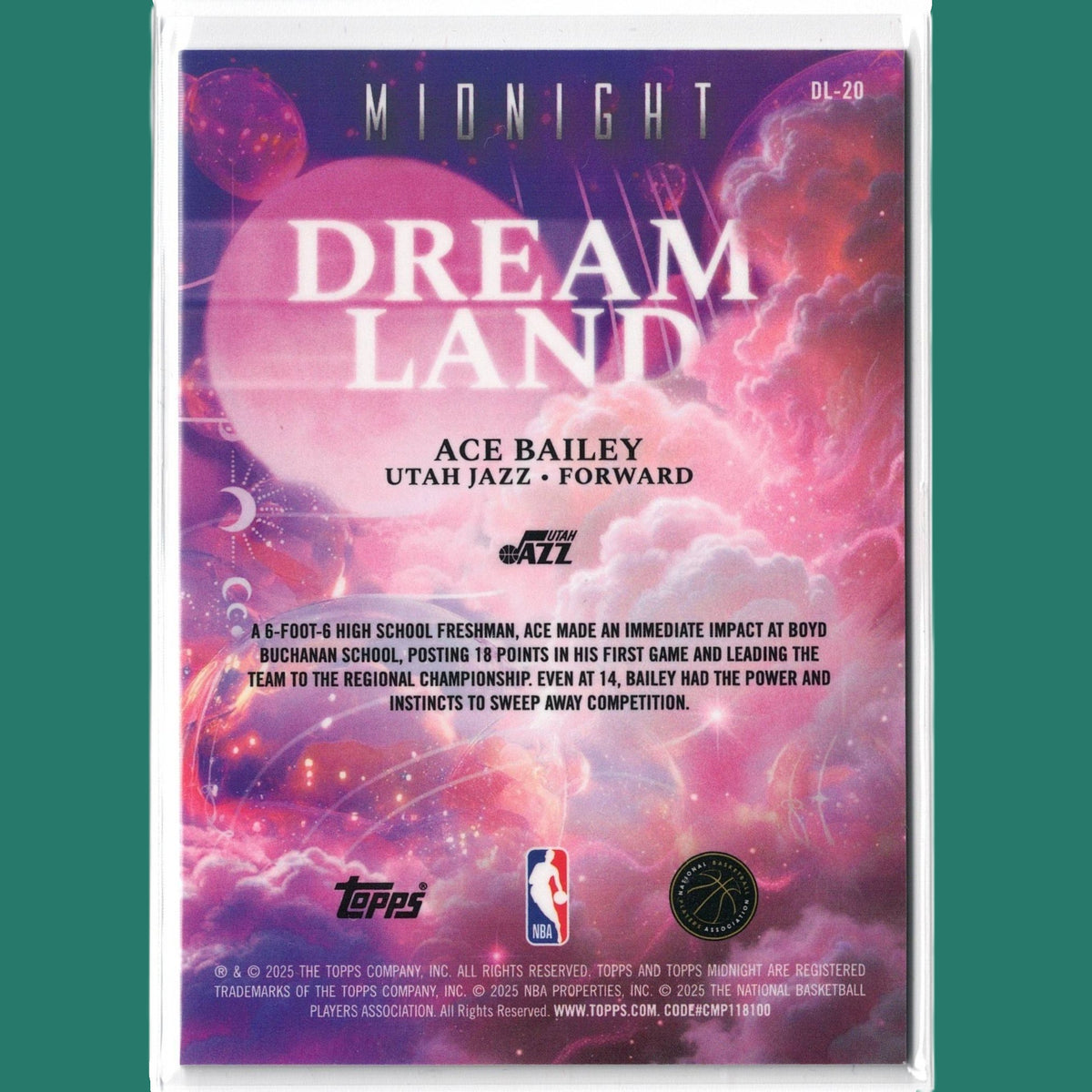2025 Topps Midnight Ace Bailey Dream Land RC SSP #DL-20