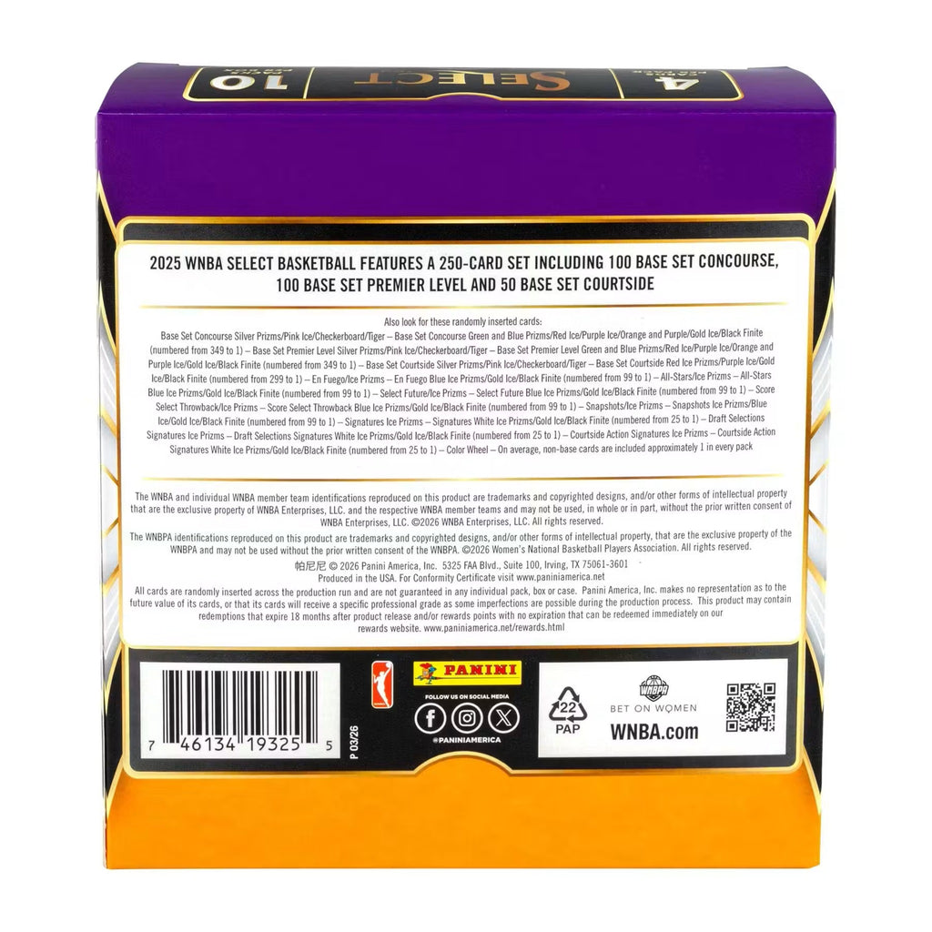 2025 Panini Select WNBA Basketball Mega Box – 6 Pink Ice Prizms