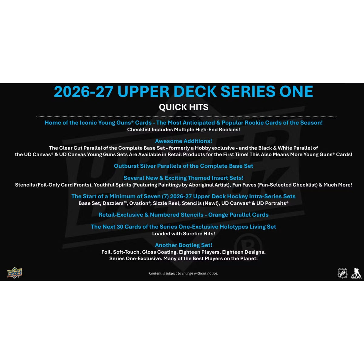 2026-27 Upper Deck Series 1 Hockey Blaster Box