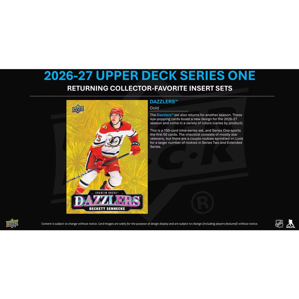 2026-27 Upper Deck Series 1 Hockey Blaster Box