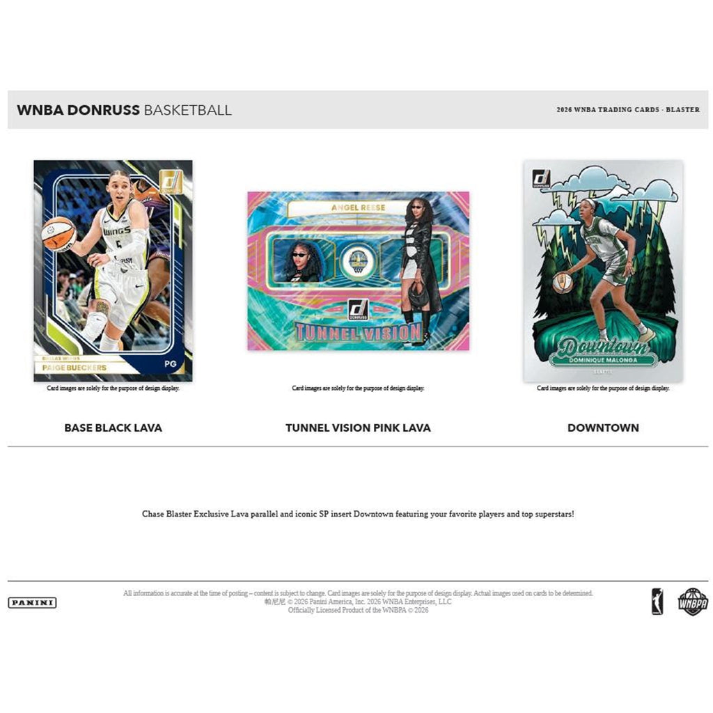 2026 Donruss WNBA Basketball Blaster Box – New! Look for the Ultra-Rare Downtown Inserts