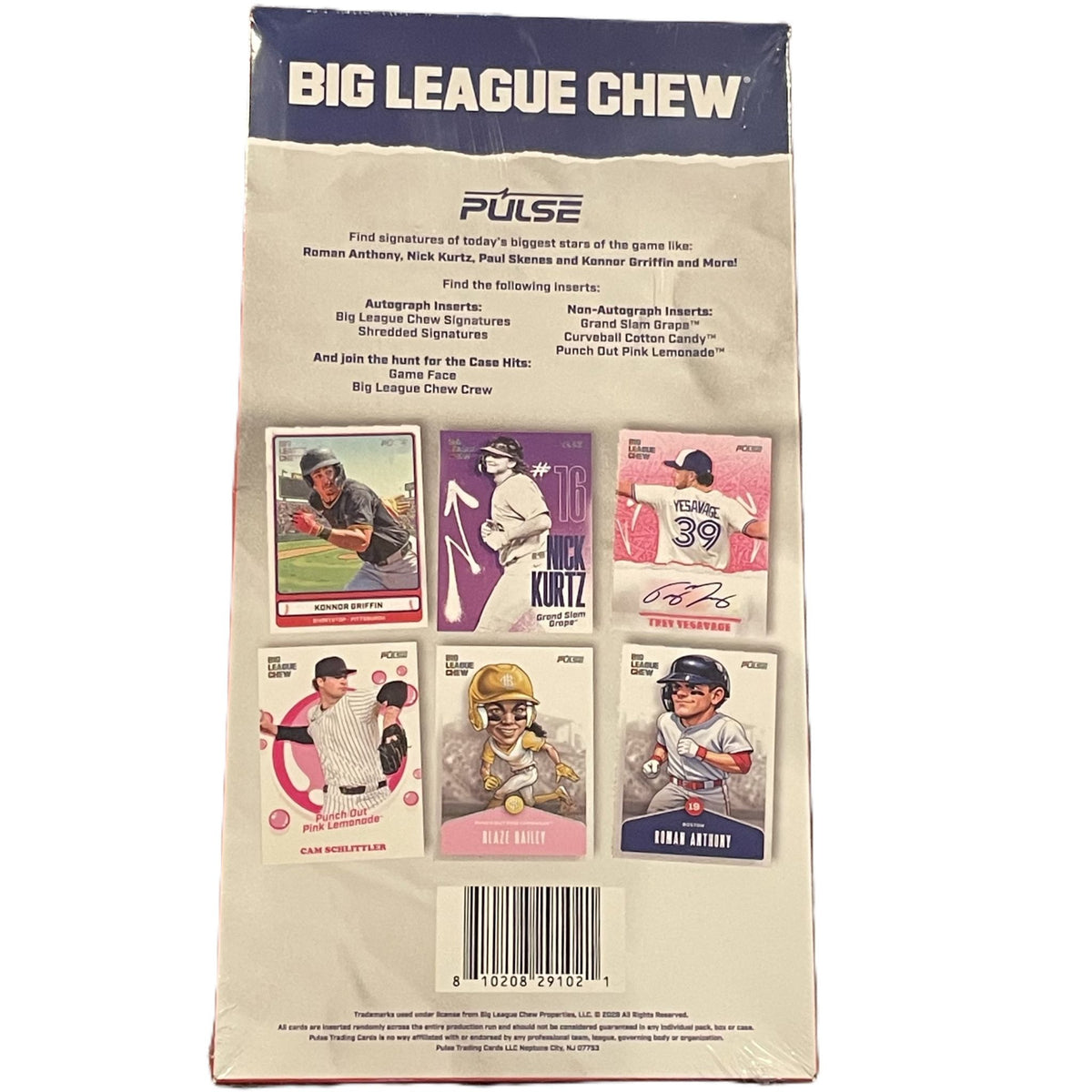 2026 Pulse Big League Chew Baseball Hobby Box - 2 Autographs Per Box, On Average