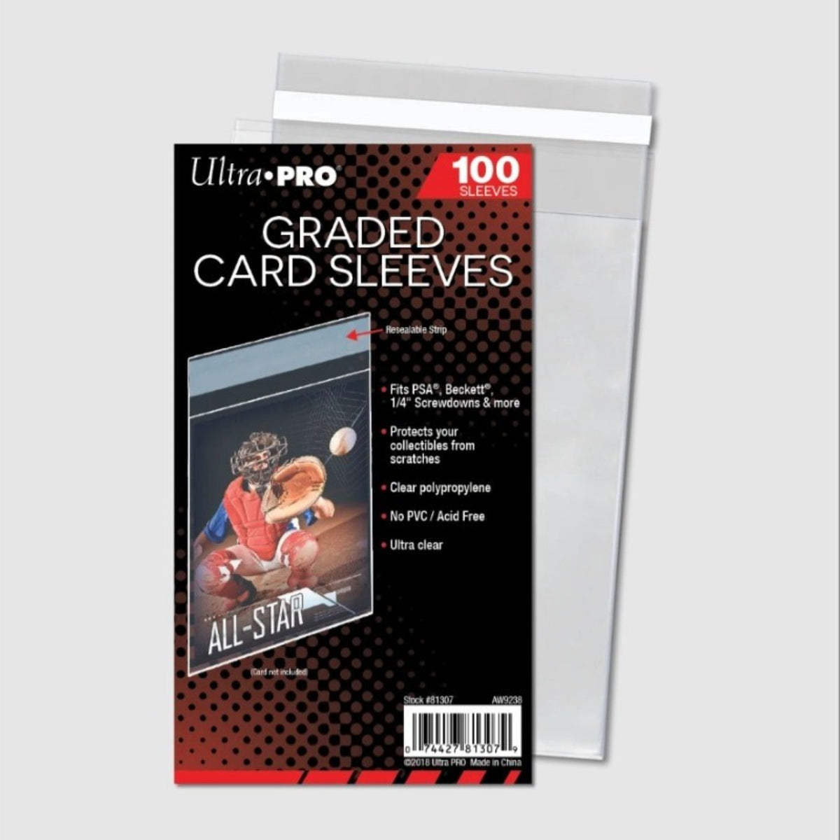 Graded Card Resealable Sleeves (100ct)