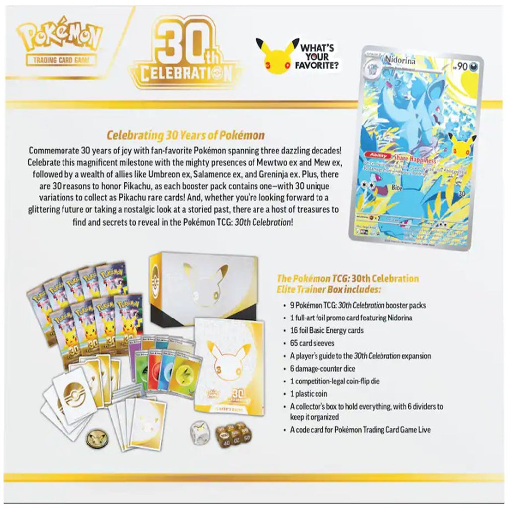 Pokémon 30th Anniversary Celebration Elite Trainer Box (ETB)