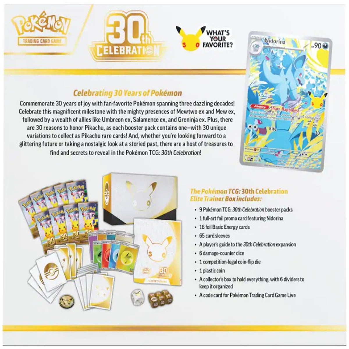 Pokémon 30th Anniversary Celebration Elite Trainer Box (ETB)